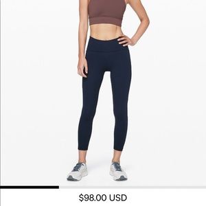 Great condition Navy Lululemon train times pants